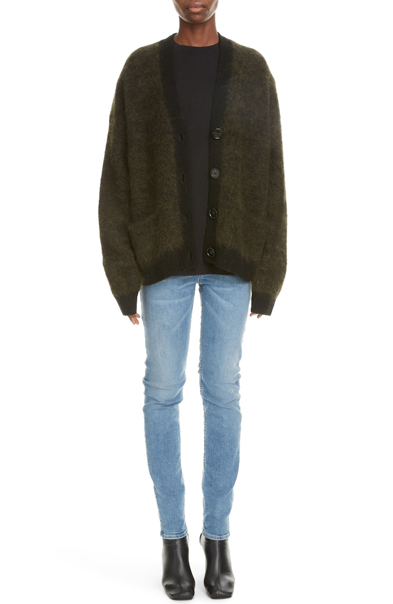 acne studios rives mohair cardigan
