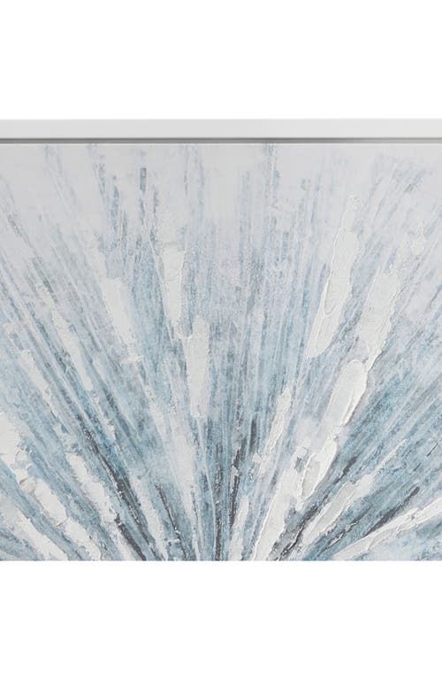 Cosmo By Cosmopolitan Abstract Canvas Framed Wall Art In White/blue