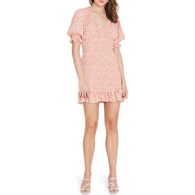 Faithfull The Brand Margherita Smocked Minidress, Pink