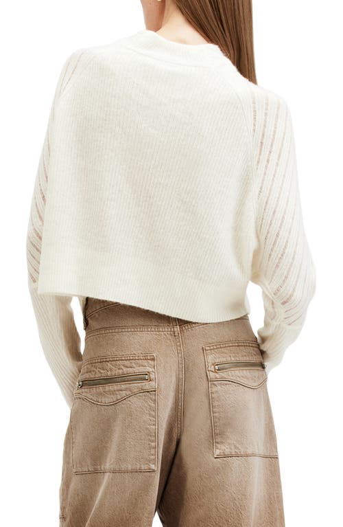 Shop Allsaints Ridley Funnel Neck Sweater In Chalk White