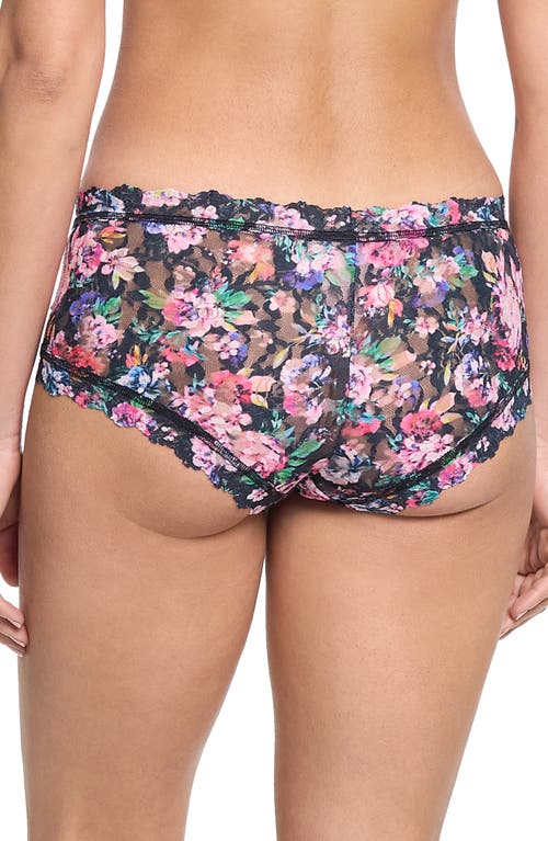 Shop Hanky Panky Print Boyshorts In Dark Peonies