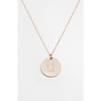 Nashelle 14K-Gold Fill Initial Disc Necklace