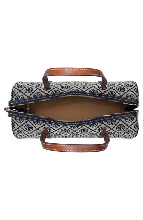 Shop Tory Burch T Monogram Canvas Barrel Bag In Tory Navy