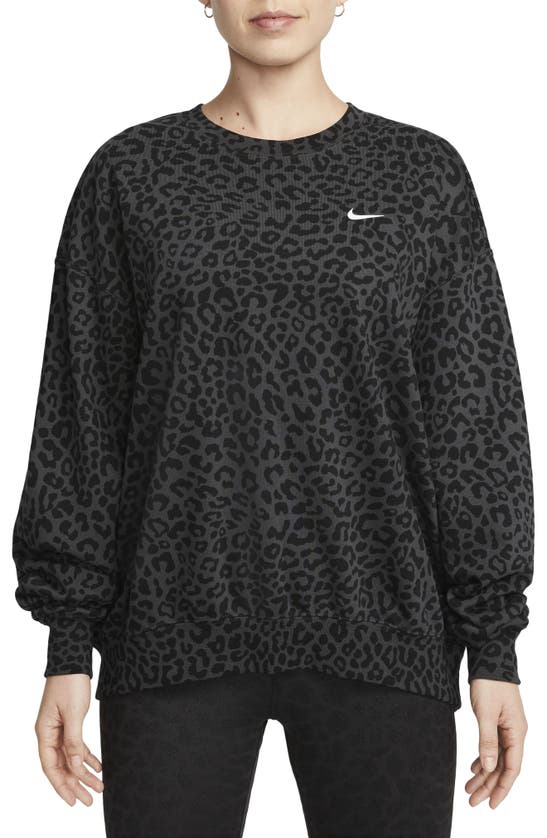 NIKE DRI-FIT GET FIT ANIMAL PRINT FRENCH TERRY SWEATSHIRT