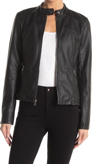 GUESS Faux Leather Racer Jacket | Nordstromrack