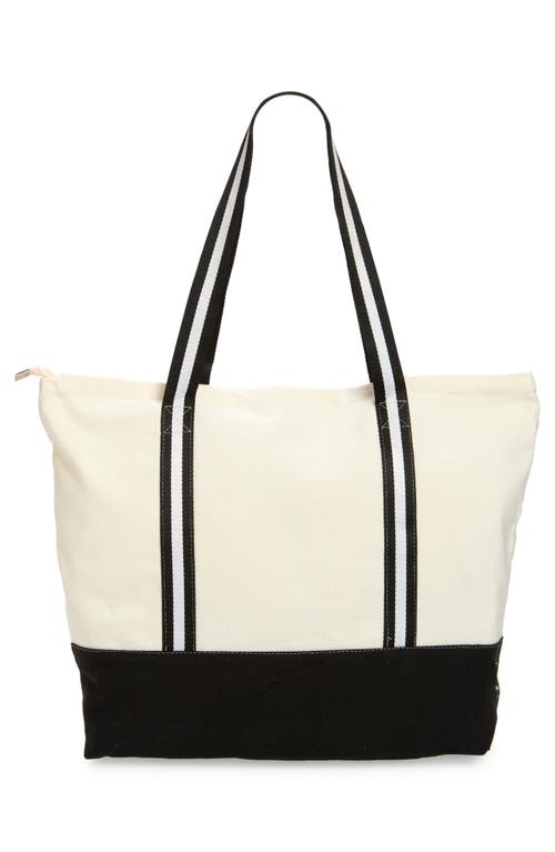 Shop Bp. Graphic Canvas Tote Back In Black- Brooklyn