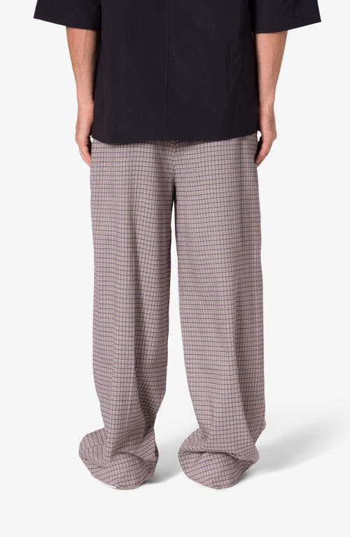 Mnml Pleated Wide Leg Cotton Pants In Taupe