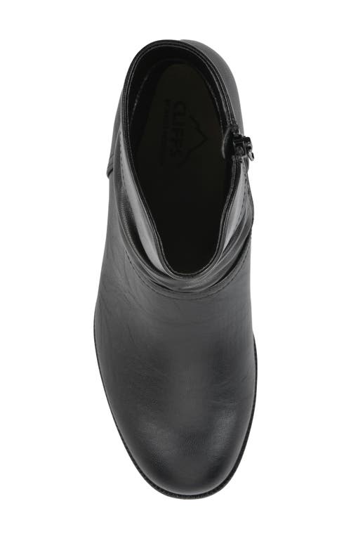 Cliffs By White Mountain Durbon Womens Faux Leather Round Toe Ankle Boots In Black Smooth