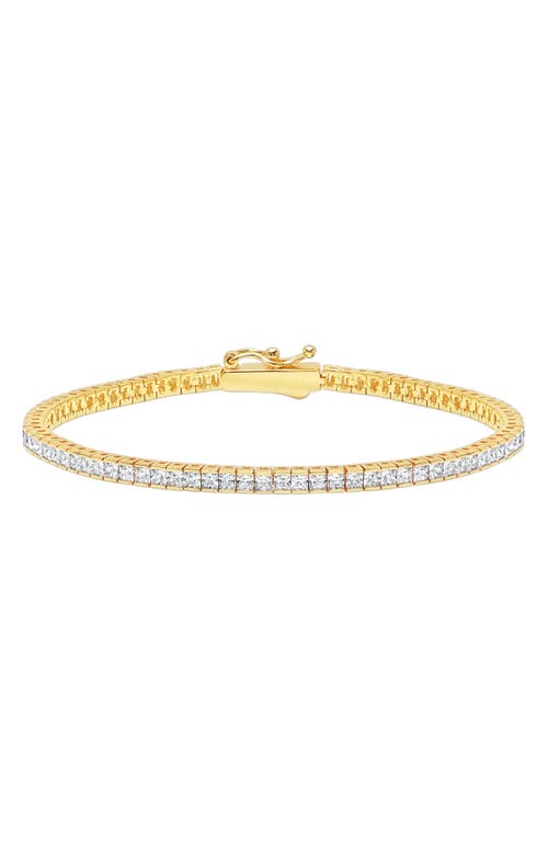 Crislu Princess Cubic Zirconia Tennis Bracelet in Gold at Nordstrom