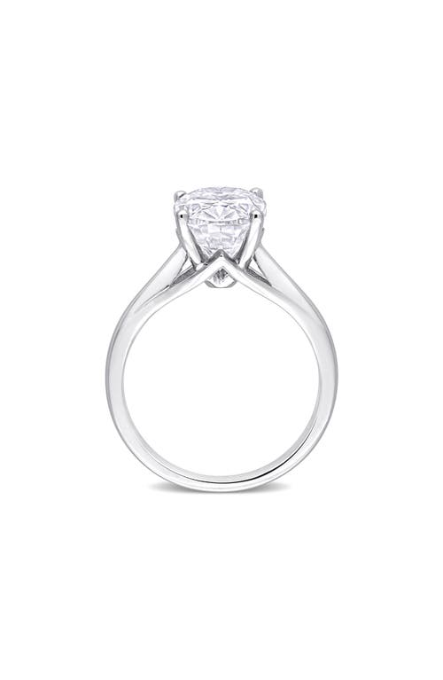 Delmar Oval Lab-created Moissanite Ring In White