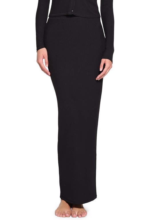 Shop Skims Soft Lounge Long Skirt In Onyx