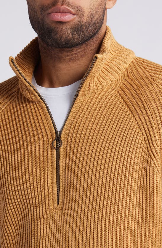 Shop Peregrine Felix Quarter Zip Sweater In Amber
