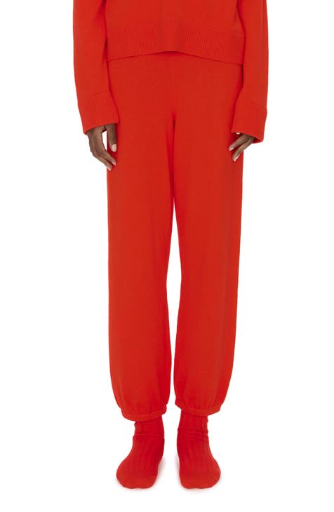 Serra Sweatpants Womens Large L Red Maroon Loungewear Relaxed Fit Fleece  Pants 