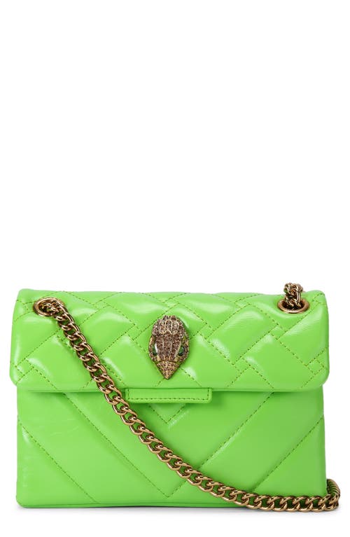 Shop Kurt Geiger London Mini Kensington Quilted Leather Convertible Crossbody Bag In Green