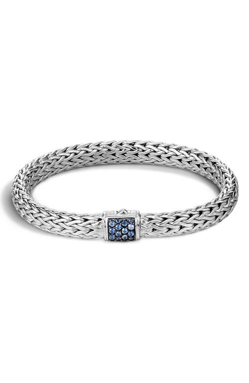 Sapphire Station Classic Chain Bracelet in Blue