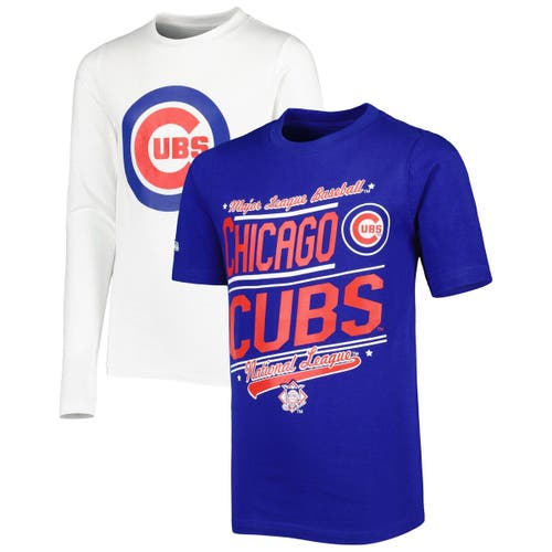 Youth Stitches Royal/White Chicago Cubs Combo T-Shirt Set