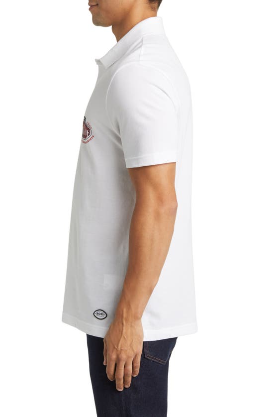 Shop Hugo Boss Boss X Nfl Cotton Polo In New England Patriots White