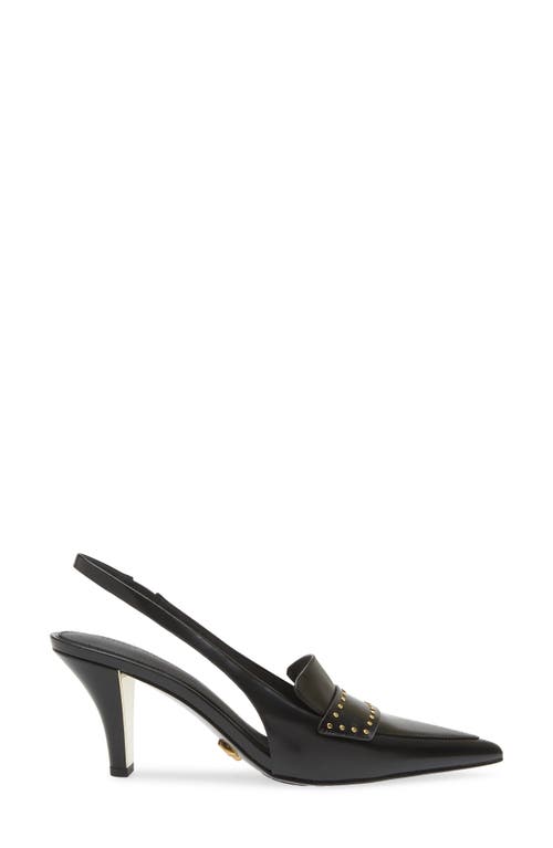 Shop Rebecca Minkoff Paris Stud Slingback Pointed Toe Pump In Black