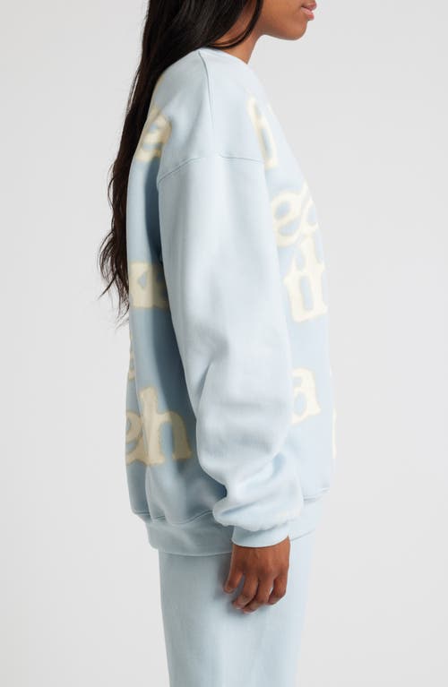 Shop The Mayfair Group Take A Deep Breath Sweatshirt In Blue