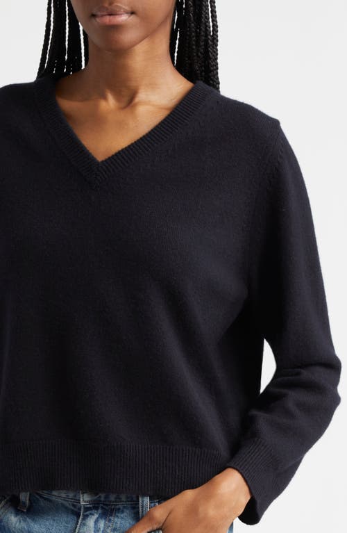 Shop Nili Lotan Priya Cashmere V-neck Sweater In Dark Navy