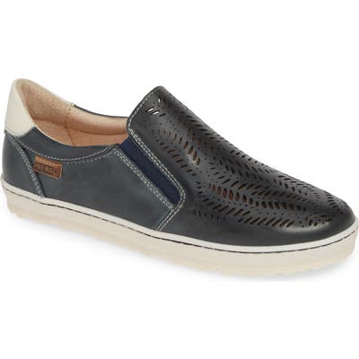 Pikolinos Lagos Perforated Slip-On Sneaker, Blue