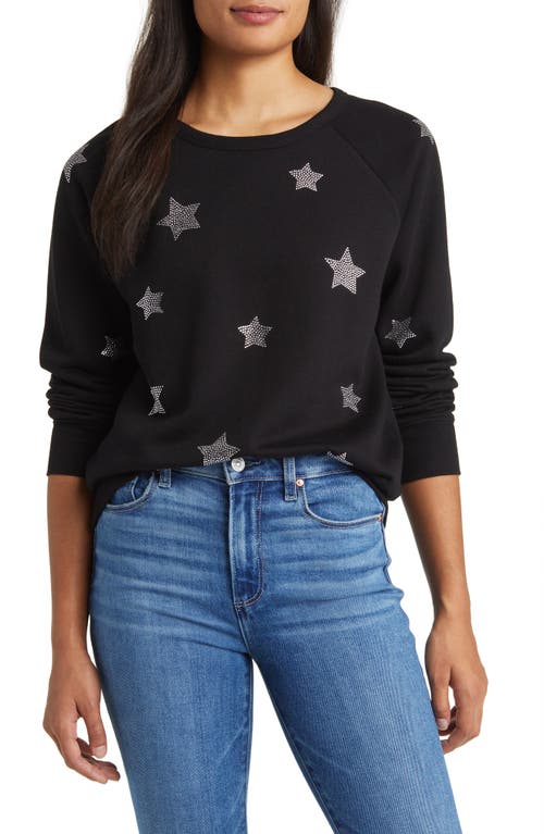 caslon(r) Star Embellished Graphic Sweatshirt in Black- Star Graphic