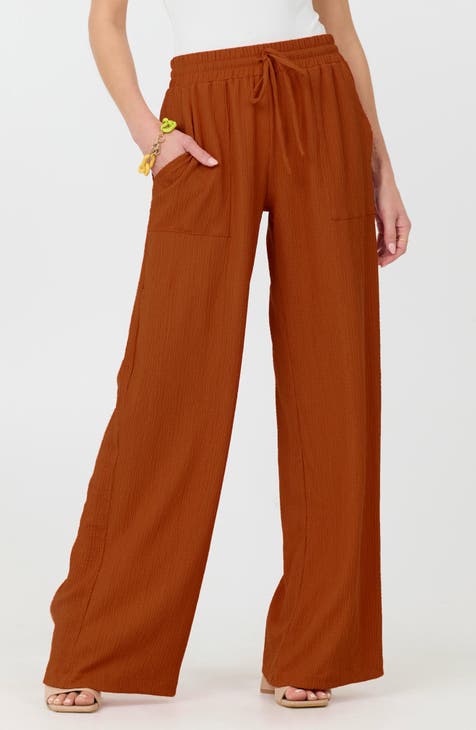 Texture Drawstring Pants