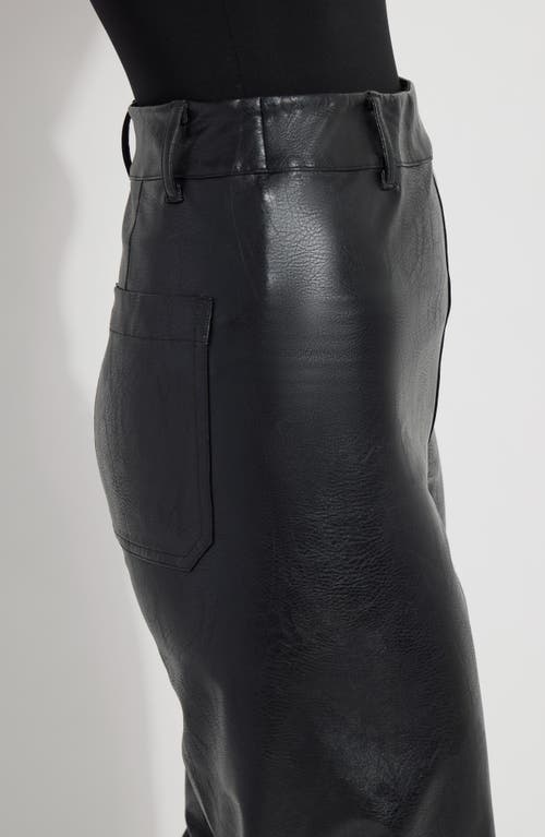 Shop Lyssé High Waist Faux Leather Wide Leg Pants In Kohl Black