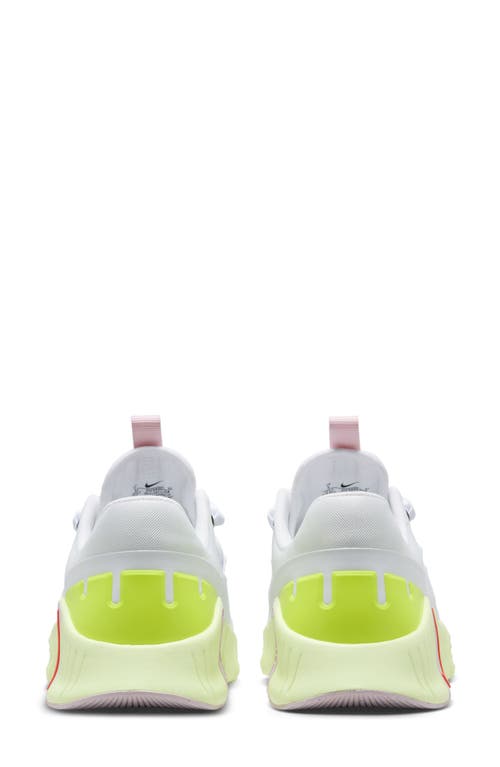 Shop Nike Free Metcon 5 Training Shoe In White/pink/bright Crimson