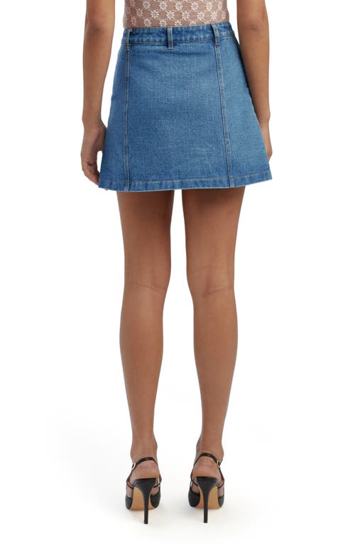 Shop Bardot Cairo Paneled Denim Miniskirt In Vintage