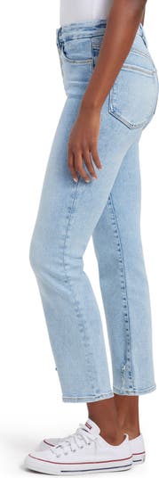 Good American Women's Good Legs Crop Partial Exposed Button Fly Jeans,  Indigo564, Blue, 2 at  Women's Jeans store