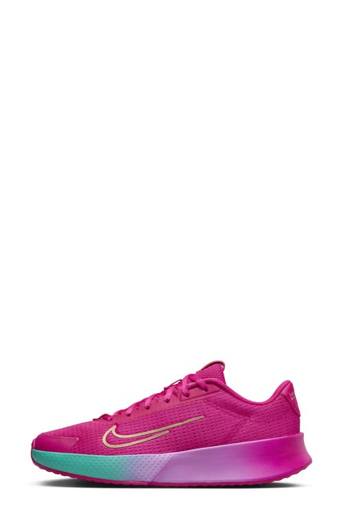 Nike Court Vapor Lite 2 Hard Court Tennis Shoe In Fire Berry/pink/bronze