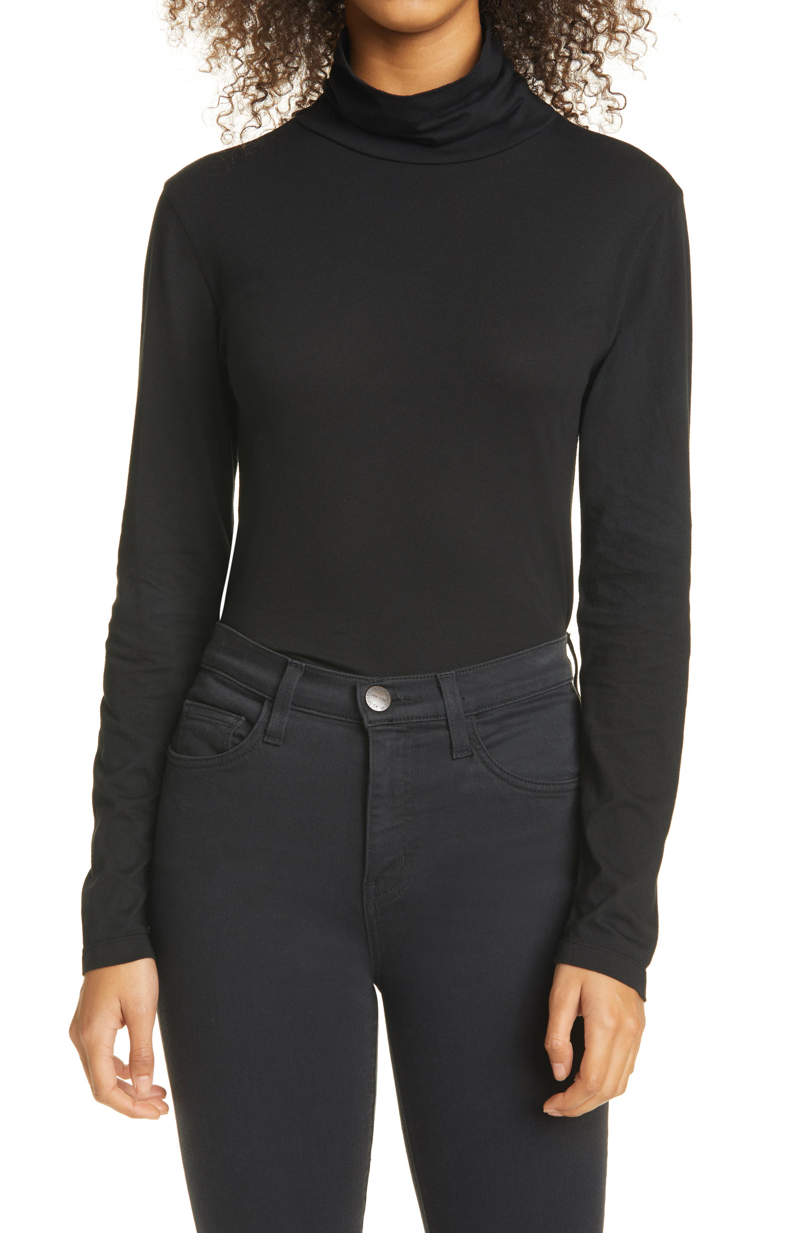 high neck turtleneck top