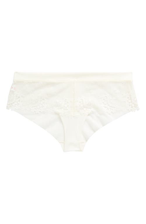 Shop Simone Perele Wish Embroidered Boyshorts In Ivory