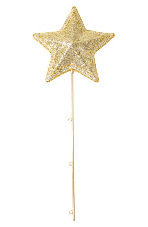 Balsam Hill Classic Beaded Star Tree Topper in Gold 