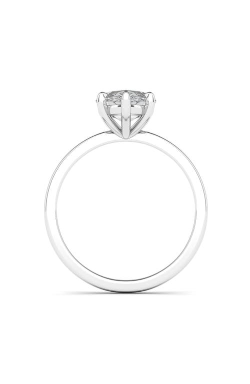 Hautecarat Marquise Cut Lab Created Diamond Ring In 2.00 Ctw 18k White Gold
