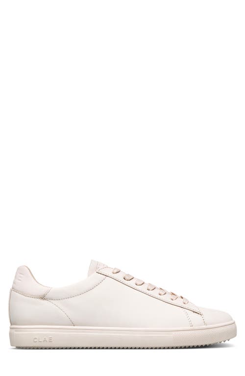 Shop Clae Bradley Leather Sneaker In Triple Off White Leather