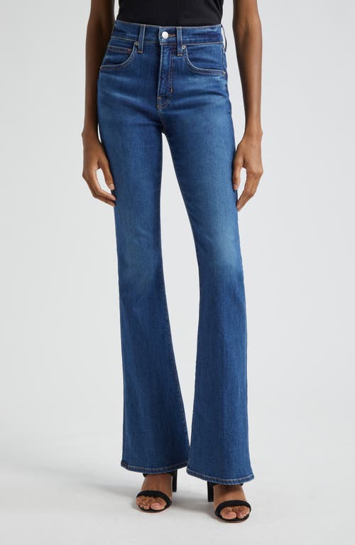 Veronica Beard Beverly High Waist Skinny Flare Jeans Bright Blue at Nordstrom,