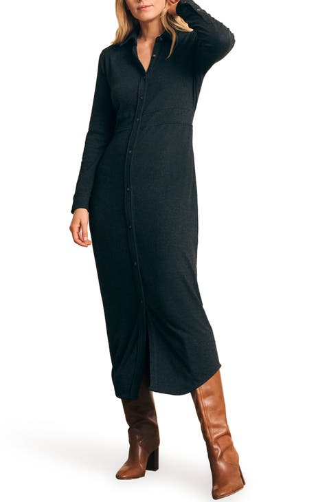 Nordstrom long 2025 sleeve maxi dress