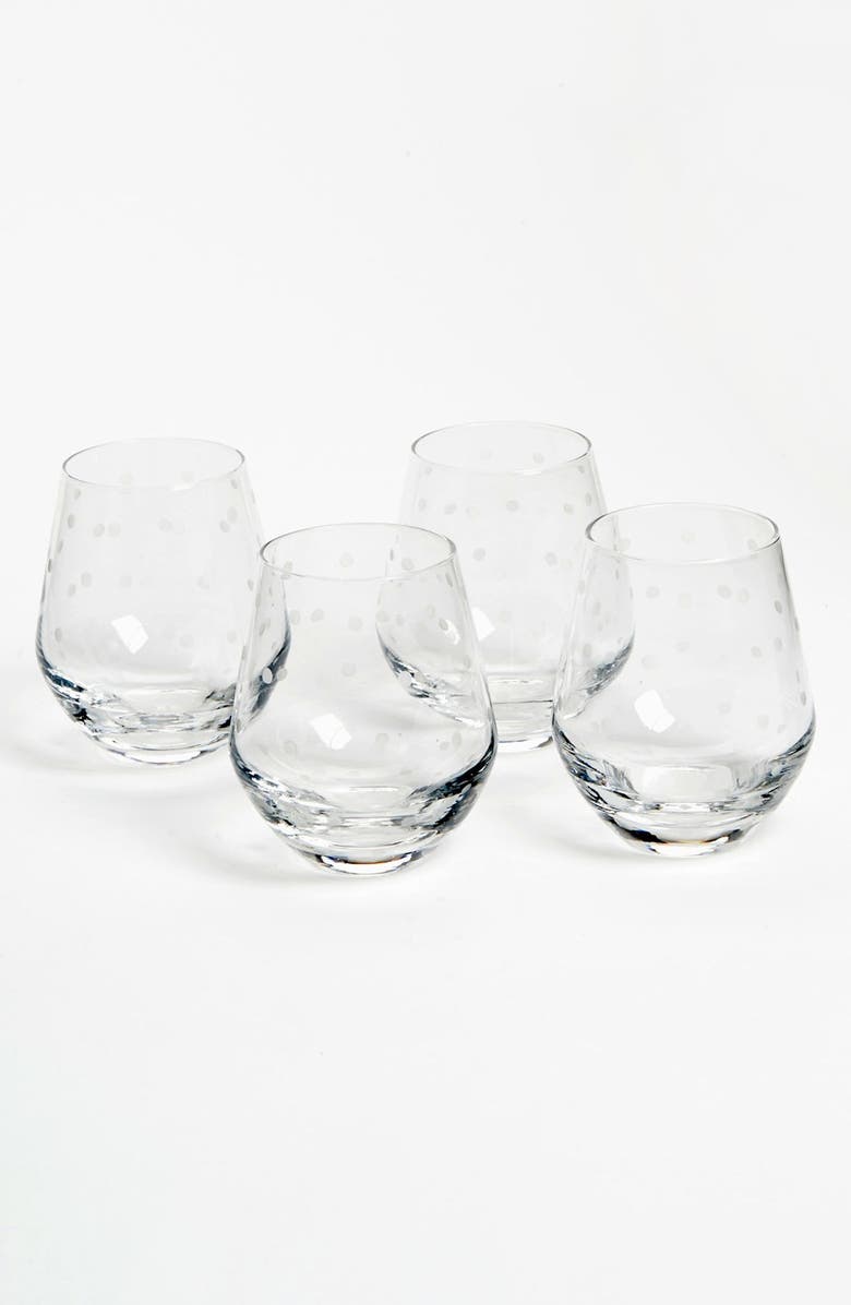 Kate Spade New York Larabee Dot Stemless White Wine Glasses Set Of 4 Nordstrom