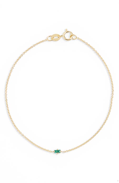 Lizzie Mandler Fine Jewelry Baguette Floating Bracelet in Yellow Gold