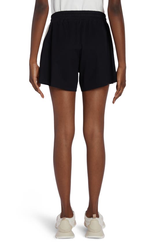 Shop Moncler Side Stripe Drawstring Shorts In Dark Navy Blue
