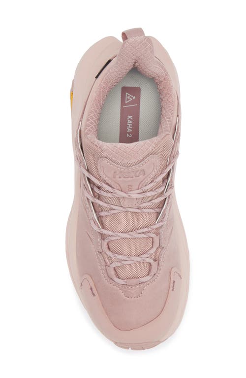 Hoka Gender Inclusive Kaha 2 Low Gtx Waterproof Hiking Shoe In Pale Mauve/peach Whip
