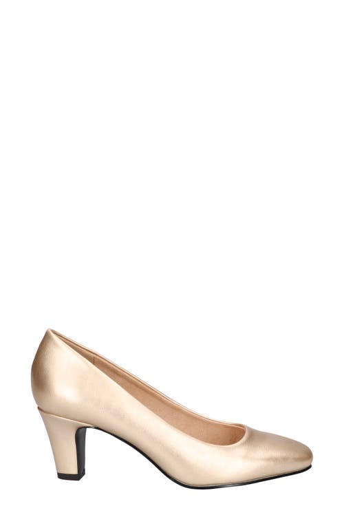 Easy Street Womens Poet Stiletto Heel Pumps In Gold