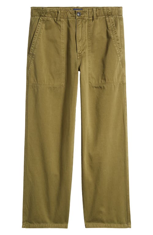 Hayden Relaxed Fit Cotton Twill Utility Pants in Tea Leaf