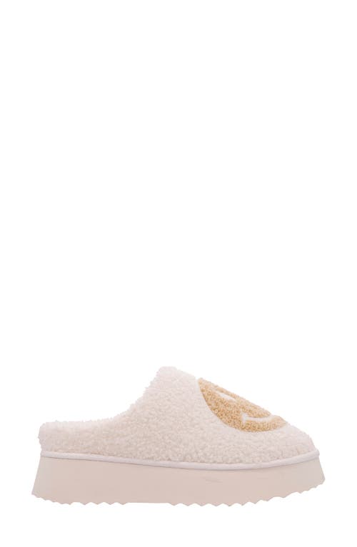 Shop Mia Icicle Faux Shearling Slipper In Beige Smiley