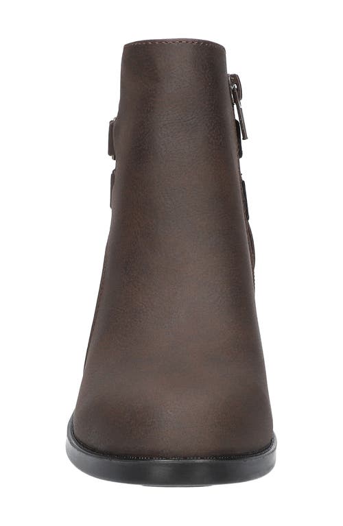 Shop Easy Street Murphy Bootie In Brown Matte