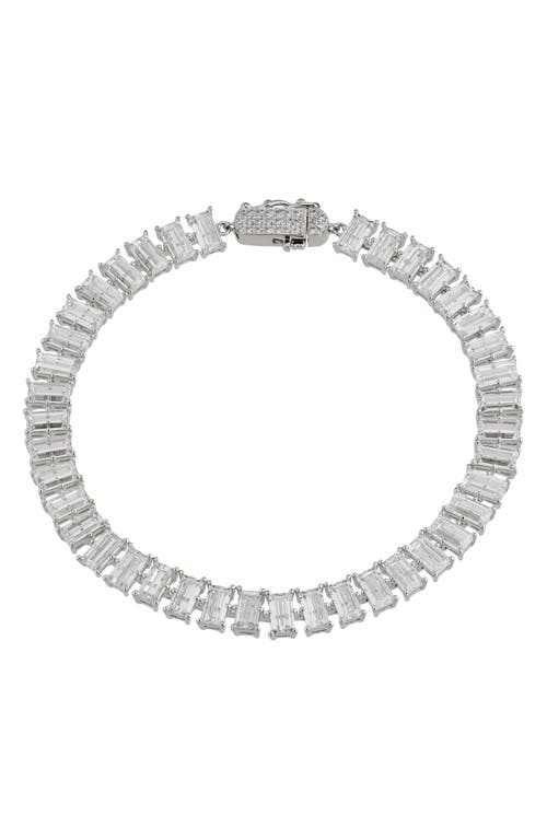 Nadri Chateau Baguette Cubic Zirconia Tennis Bracelet in Rhodium at Nordstrom