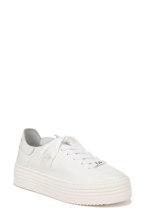 Sam Edelman Pippy Platform Trainer In White/white Leather