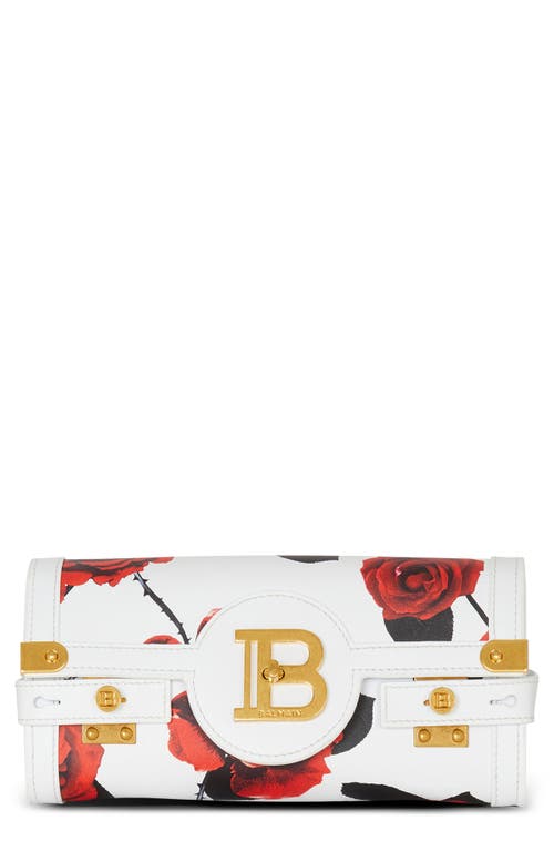 B-Buzz 23 Rose Convertible Leather Clutch in Gbs White/Black/Red